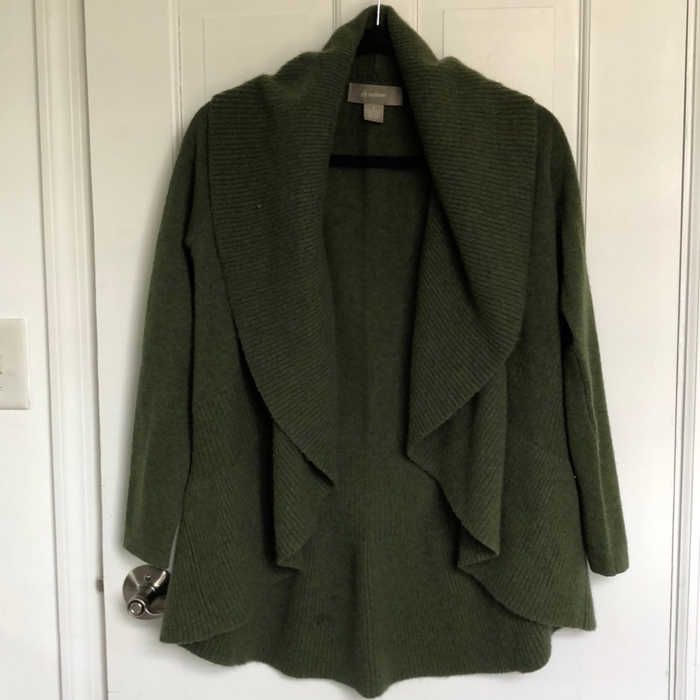 Green cashmere sweater, size small